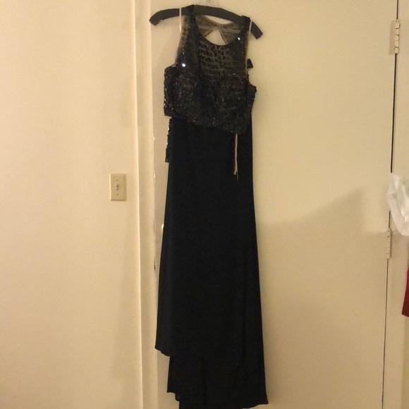 Long gem black 2 piece gown - Picture 6 of 6